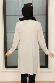 Ecru Hijab Tunic 1050E - 3