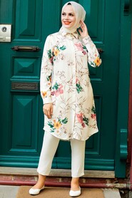 Ecru Hijab Tunic 11525E - 1