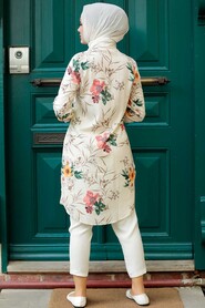 Ecru Hijab Tunic 11525E - 2