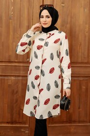 Ecru Hijab Tunic 11558E - 1