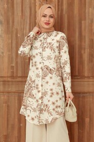 Ecru Hijab Tunic 11566E - 1