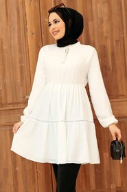 Ecru Hijab Tunic 12291E - 1