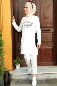 Ecru Hijab Tunic 14621E - 1