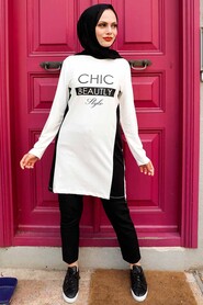 Ecru Hijab Tunic 1462E - 1