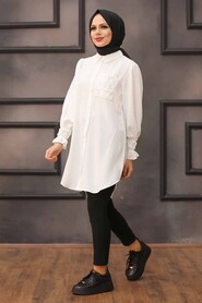 Ecru Hijab Tunic 17230E - 1