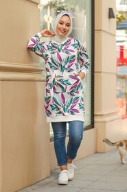Ecru Hijab Tunic 3521E - 1