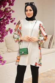 Ecru Hijab Tunic 3797E - 2