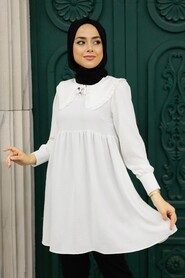 Ecru Hijab Tunic 556E - 1