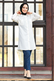 Ecru Hijab Tunic 56060E - 1
