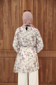 Ecru Hijab Tunic 56330E - 2