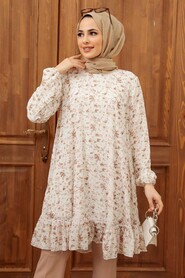 Ecru Hijab Tunic 7059E - 1