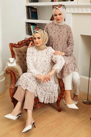 Ecru Hijab Tunic 7059E - 4