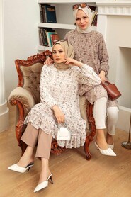 Ecru Hijab Tunic 7059E - 3