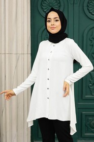 Ecru Hijab Tunic 4601E - 1