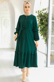 Emerald Green Hijab Dress 5812ZY - 1