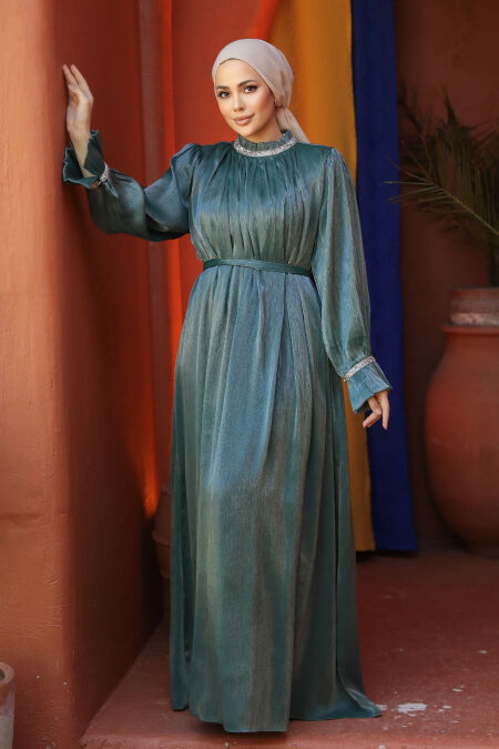 Emerald Green Modest Gown 25261ZY - NEVA STYLE