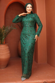 Emerald Green Modest Gown 52061ZY - 1