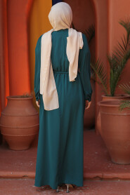 Emerald Green Modest Prom Dress 25681ZY - 4