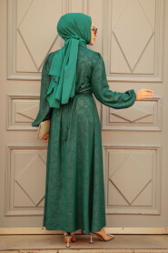 Emerald Green Modest Wedding Dress 60981ZY - 3