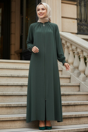 Zippered Dark Mint Modest Ferace 45293KMINT - 1