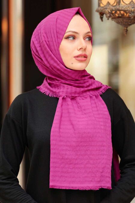 Fuchsia Hijab Shawl 50680F - NEVA STYLE