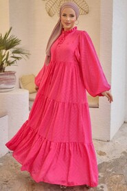 Fuchsia Modest Pastel Dress 14112F - Thumbnail