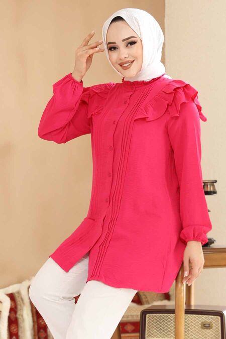 Fuchsia Modest Top 42291F - NEVA STYLE