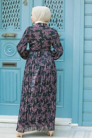 Fushia Hijab Dress 27890F - 3