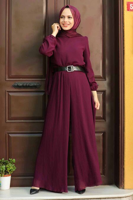 Fushia Hijab Overalls 2897F - NEVA STYLE