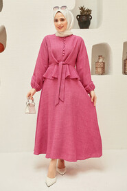 Fushia Hijab Suit Dress 64670F - 1