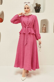 Fushia Hijab Suit Dress 64670F - 2