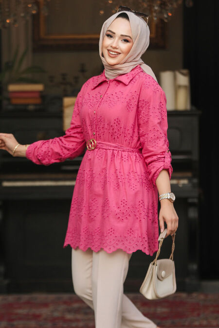 Fushia Modest Tunic 14252F - NEVA STYLE