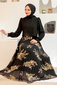 Gold Hijab Dress 3296GOLD - 1