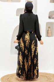 Gold Hijab Dress 3296GOLD - 3