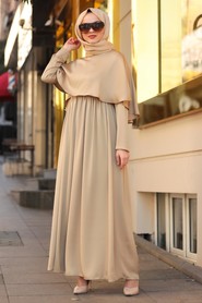 Gold Hijab Dress 4140GOLD - 2