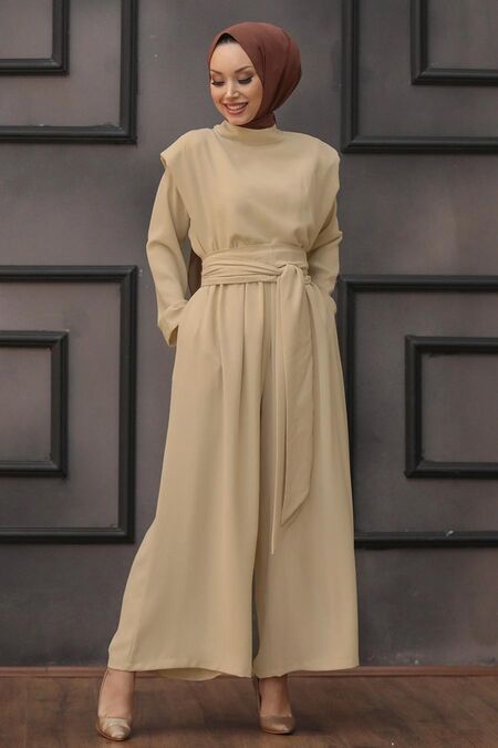 Gold Hijab Dual Suit Dress 1471GOLD - NEVA STYLE