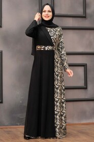  Plus Size Gold Islamic Wedding Dress 3067GOLD - 2