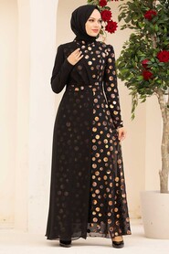  Modern Gold Muslim Bridal Dress 32432GOLD - 2