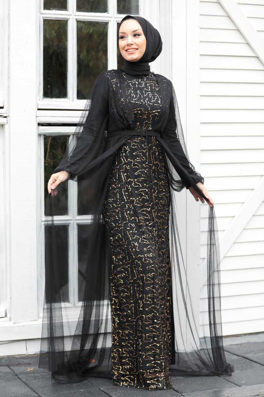 Neva Style - Luxorious Gold Islamic Evening Gown 5383GOLD