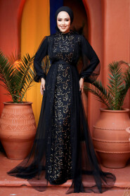  Luxorious Gold Islamic Evening Gown 5383GOLD - 1