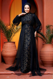  Luxorious Gold Islamic Evening Gown 5383GOLD - 2