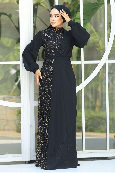  Elegant Gold Islamic Clothing Prom Dress 5516GOLD - NEVA STYLE