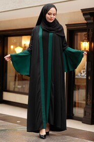Green Hijab Abaya 55510Y - 1