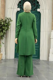 Green Hijab Double Suit 52301Y - 3