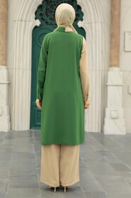 Green Hijab Double Suit 52331Y - 2