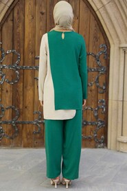 Green Hijab Double Suit 5235Y - 4