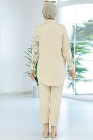 Green Hijab Double Suit 9032Y - 4