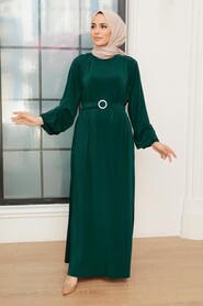 Green Hijab Dress 10670Y - 2