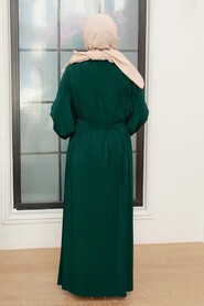 Green Hijab Dress 10670Y - 3