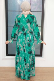 Green Hijab Dress 11791Y - 2
